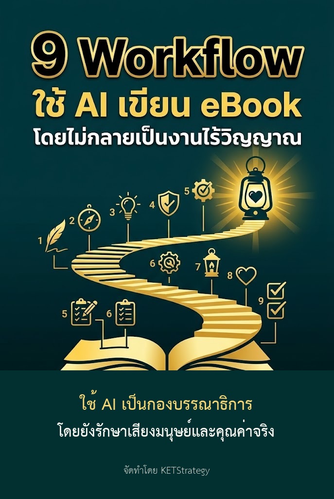 9 Workflow ใช้ AI เขียน eBook โดยไม่กลายเป็นงานไร้วิญญาณ
