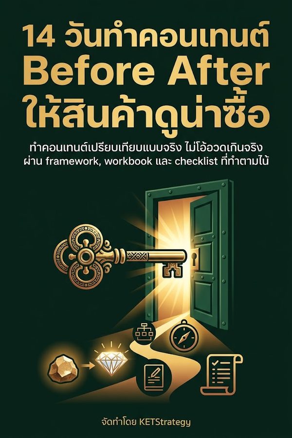 14 วันทำคอนเทนต์ Before After ให้สินค้าดูน่าซื้อ
