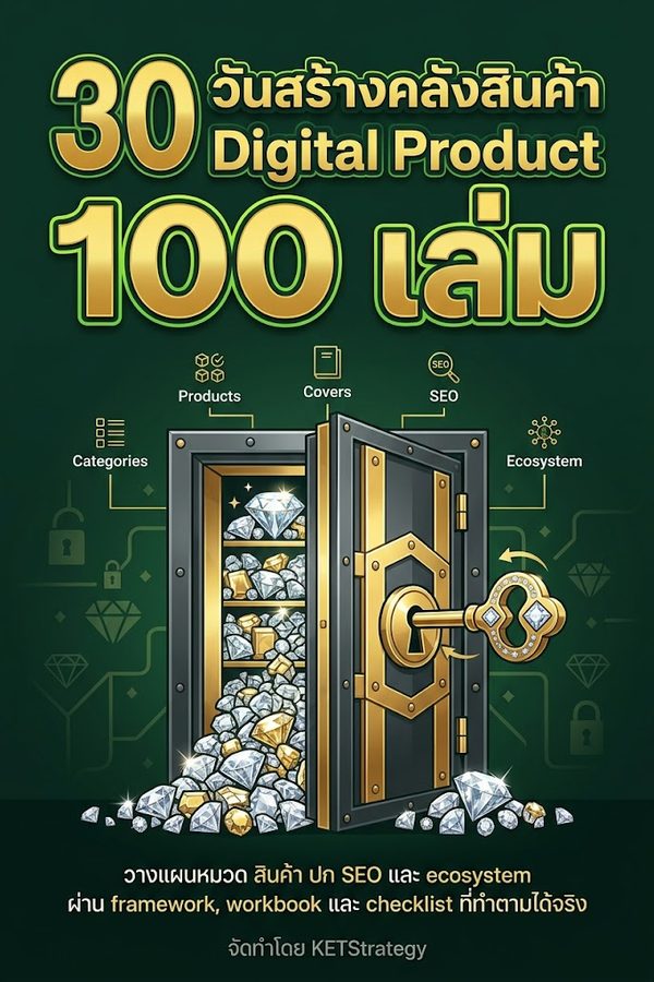 30 วันสร้างคลังสินค้า Digital Product 100 เล่ม
