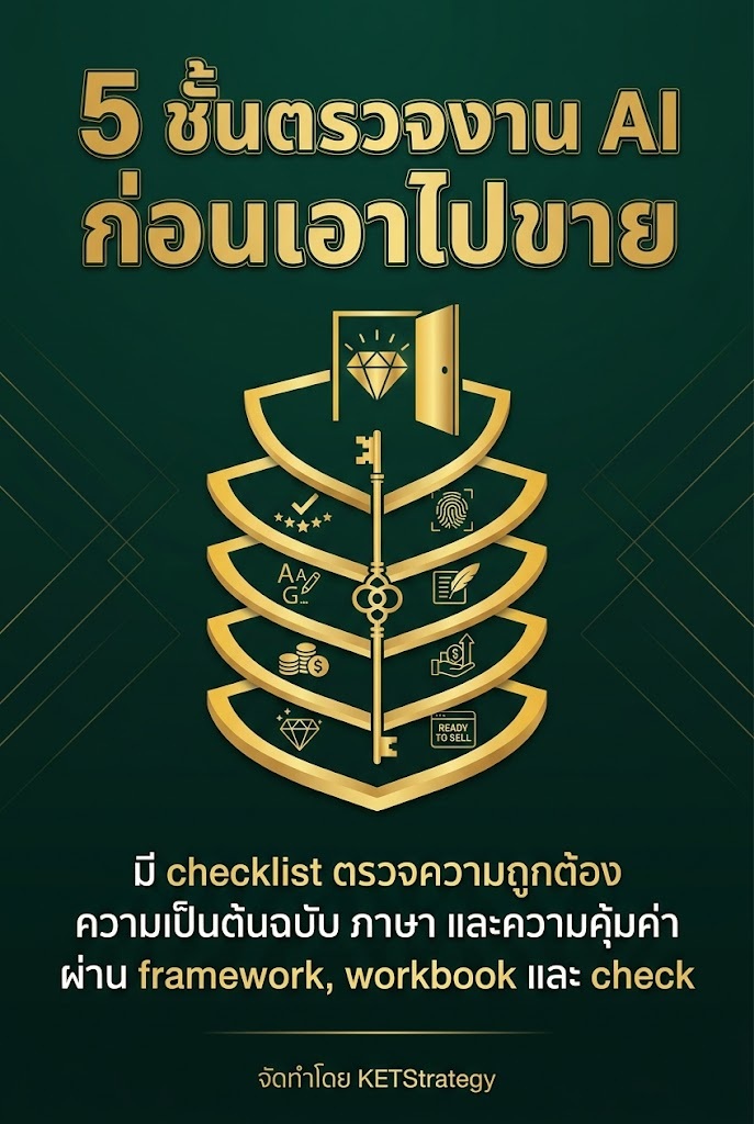 5 ชั้นตรวจงาน AI ก่อนเอาไปขาย