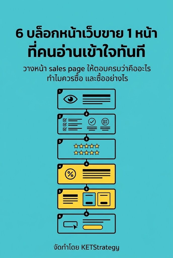 6 บล็อกหน้าเว็บขาย 1 หน้า ที่คนอ่านเข้าใจทันที